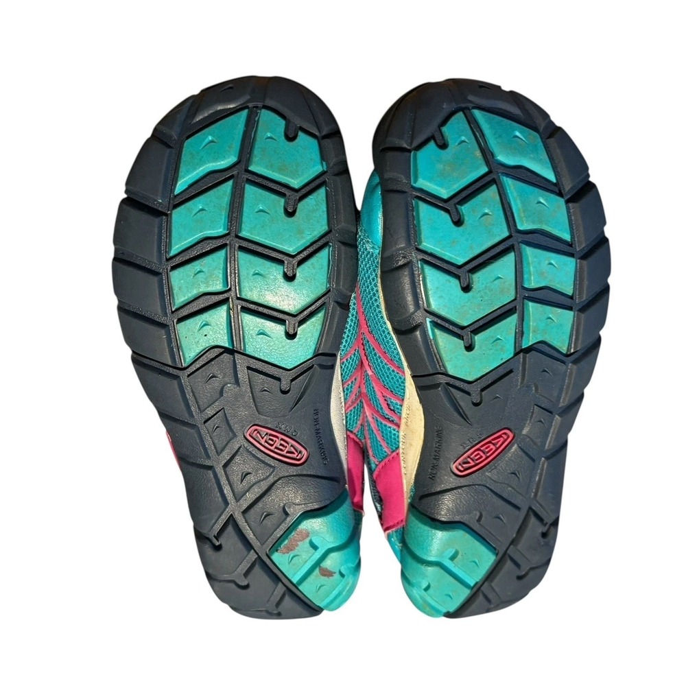 KEEN Big Kid Shoe 3 Chandler Hiking Trail Teal Outdoor Contour Arch‎ Bungie Pink - Picture 2 of 7
